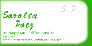 sarolta potz business card